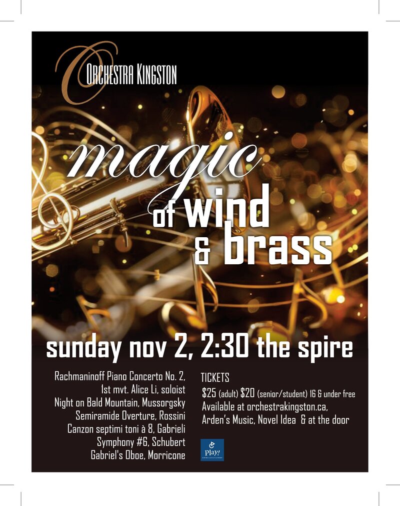 Orchestra Kingston presents: Magic of Wind & Brass - May 7th @ The Spire