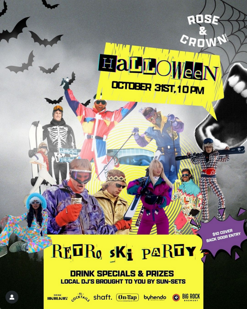 🎿 Retro Ski Party at The Rose & Crown! 🎉⁠ @ The Rose and Crown (Banff) - Oct 31, 2025