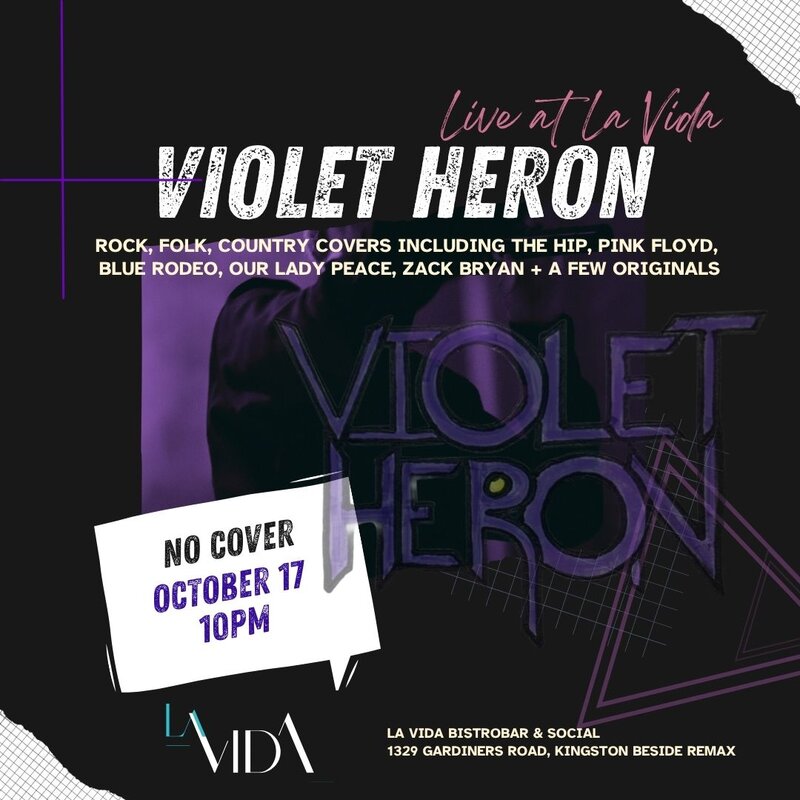 Violet Heron @ La Vida Bistrobar and Social Oct 17 2025 - May 7th @ La Vida Bistrobar and Social
