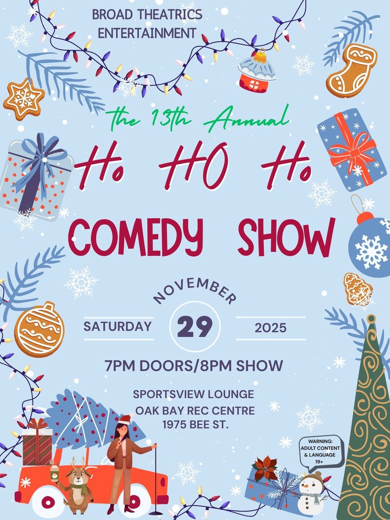 13th Annual Ho HO Ho Comedy Show! @ Sports View Bar & Grill - Nov 29, 2025
