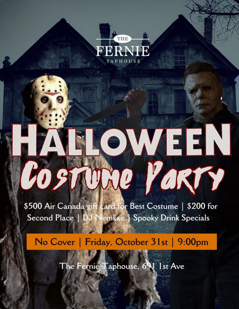 Halloween Costume Party @ Fernie Taphouse - Oct 31, 2025
