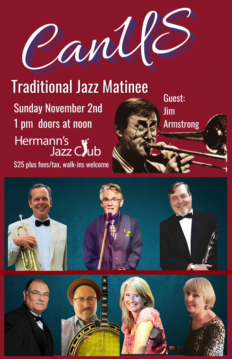 CanUS | Trad Jazz Matinee feat. Jim Armstrong - May 7th @ Hermann's Jazz Club