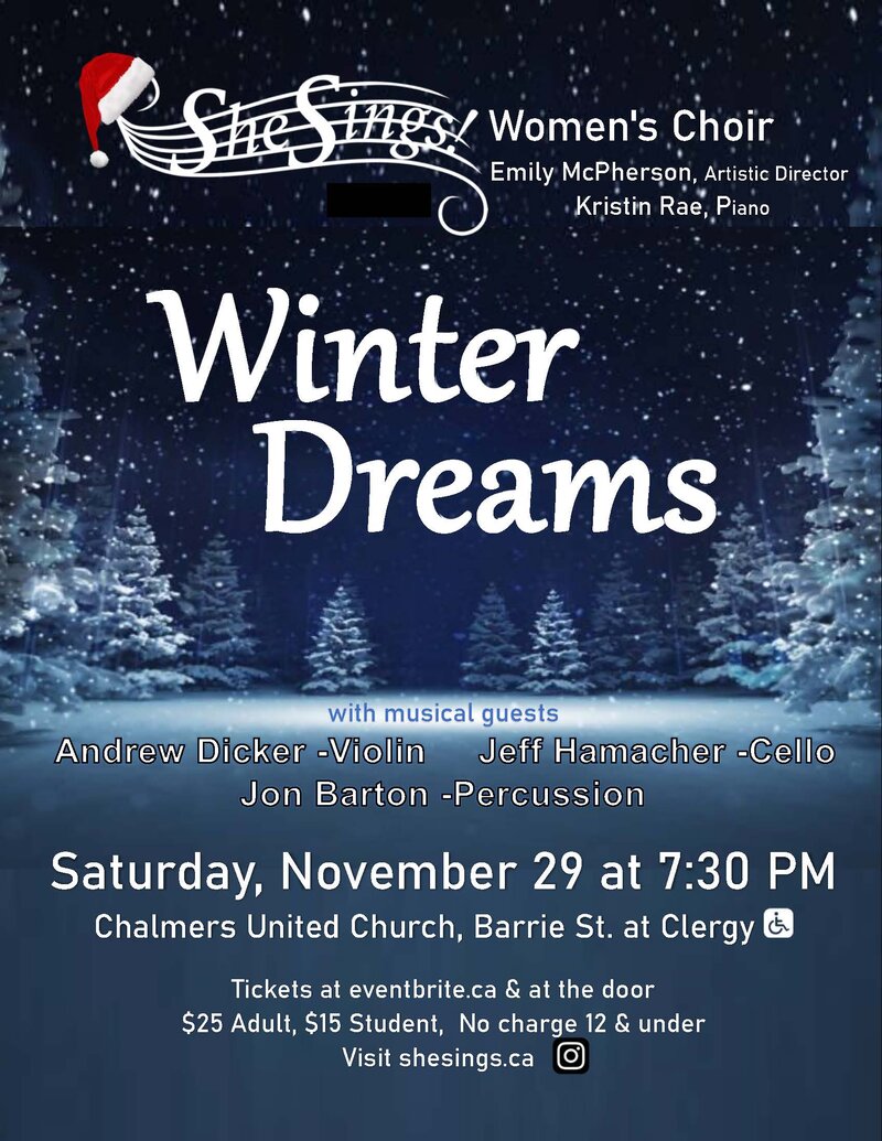 She Sings! Winter Dreams @ Chalmers United Church - Nov 29, 2025