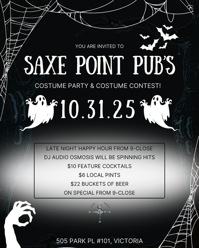 CFUV 101.9FM DJ Audio Osmosis hosts Halloween 2025! @ Saxe Point Public House - Oct 31, 2025