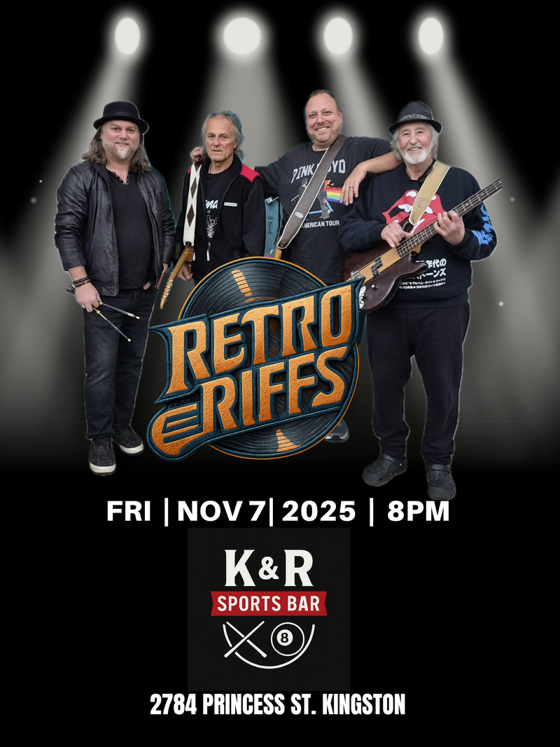 Retroriffs @ K&R Sports Bar Nov 7 2025 - May 9th @ K&R Sports Bar