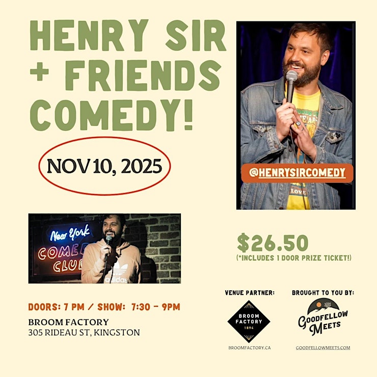Henry Sir & Friends Comedy Special - Jun 26th @ Broom Factory