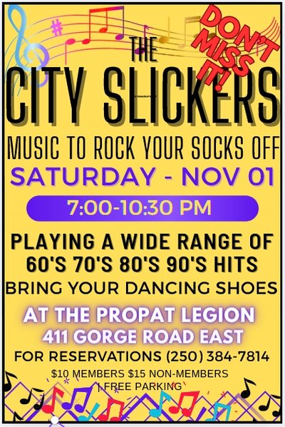 Come Shake Your Cha Cha's!...: The City Slickers @ Pro Patria Legion Nov 1 2025 - May 9th @ Pro Patria Legion