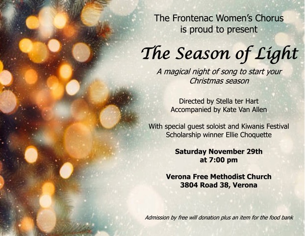 Frontenac Women's Chorus Concert @ Verona Free Methodist Church - Nov 29, 2025