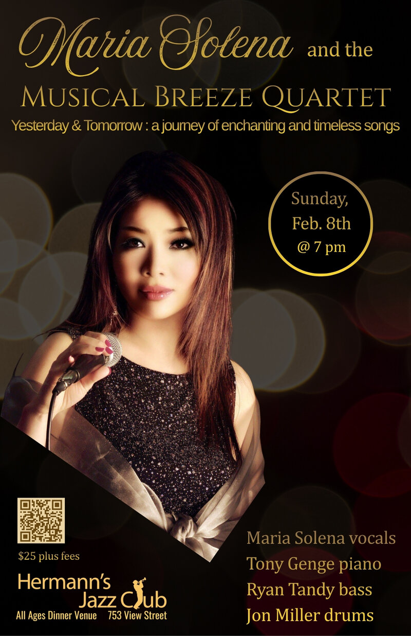 Maria Solena and the Musical Breeze Quartet - May 7th @ Hermann's Jazz Club