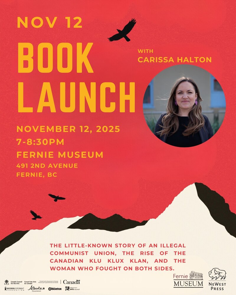 Revolution songs Book Launch with Author Carissa Halton - May 8th @ Fernie Museum