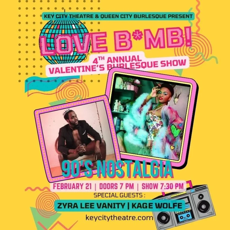 Queen City Burlesque: Love Bomb 19+ only - May 6th @ Key City Theatre