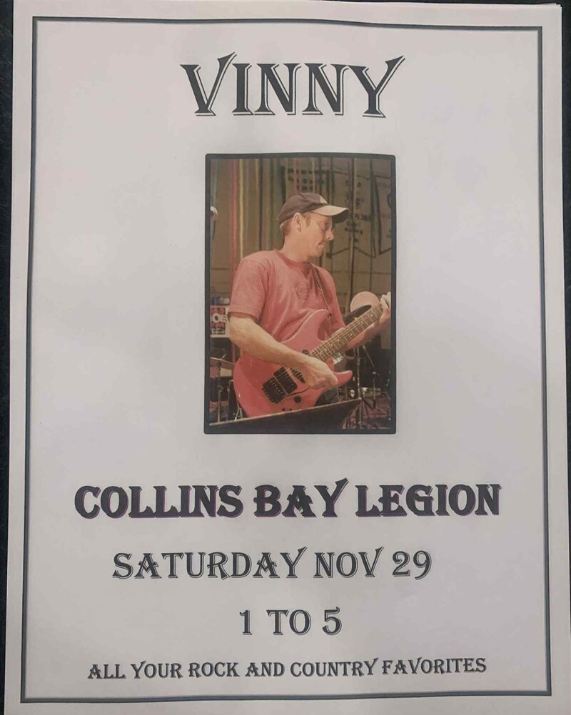 Vincent Mosier @ Royal Canadian Legion Branch 631 - Nov 29, 2025