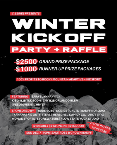 Winter Kickoff Party + Raffle - May 8th @ The Rose and Crown (Banff)