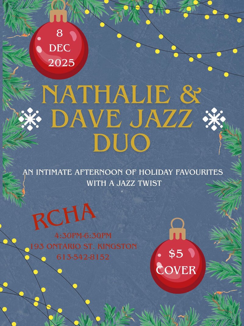Nathalie & Dave Jazz Duo - May 6th @ The Club at the R.C.H.A.