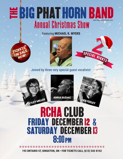 Big Phat Horn Band's Christmas Show - May 5th @ The Club at the R.C.H.A.