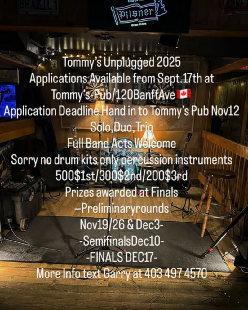Tommy's Unplugged Semi-Finals - May 6th @ Tommy's Neighbourhood Pub