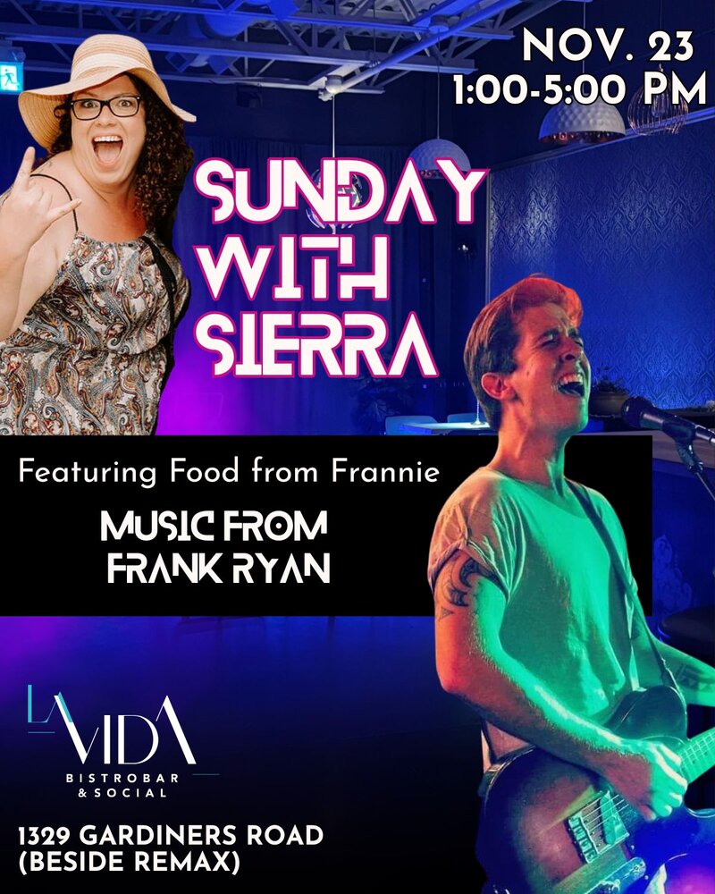 Live Music Sundays with Sierra: Frank Ryan @ La Vida Bistrobar and Social Nov 23 2025 - May 6th @ La Vida Bistrobar and Social