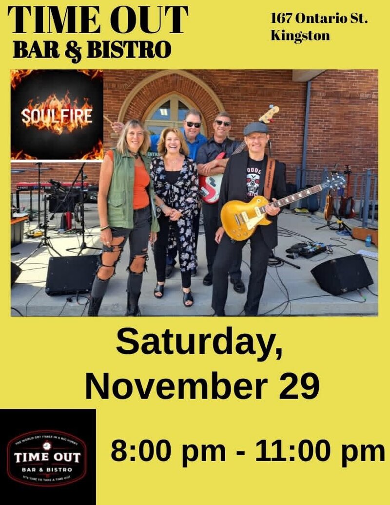 SoulFire @ Time Out Bar & Bistro Nov 29 2025 - Jun 1st @ Time Out Bar & Bistro