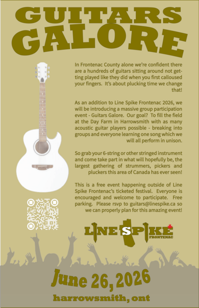 Power of Positivity Musical Harvest: Guitars Galore - May 8th @ Line Spike Frontenac