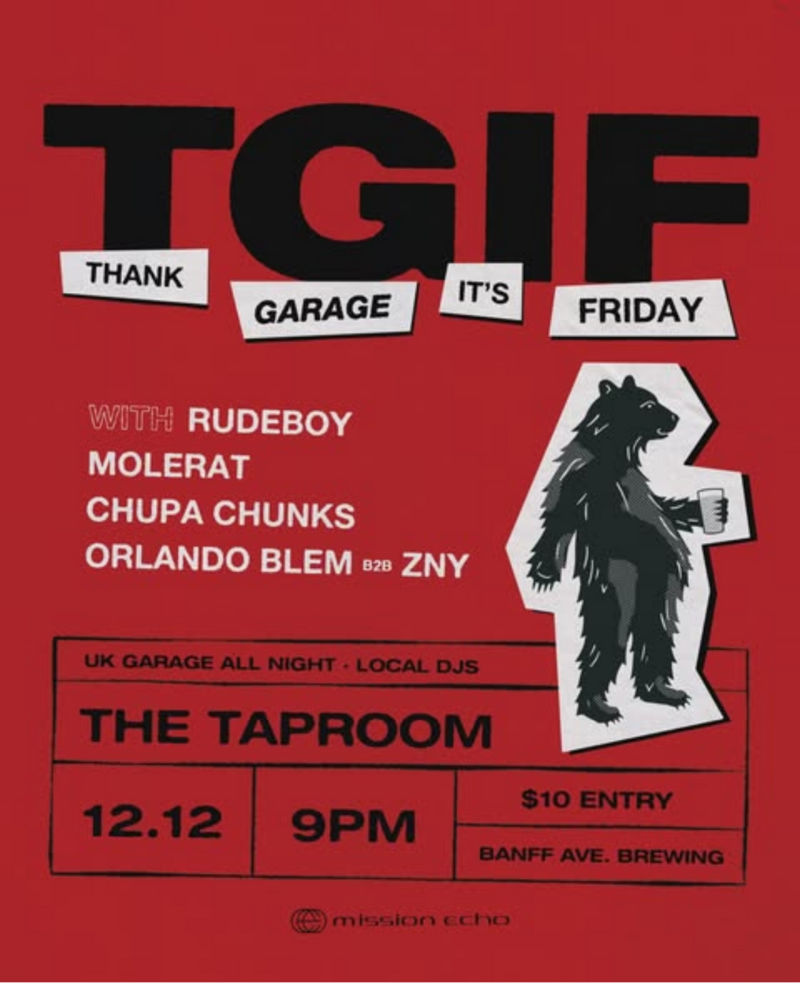 TGIF: Thank Garage It's Friday - May 6th @ Banff Ave Brewing Co.