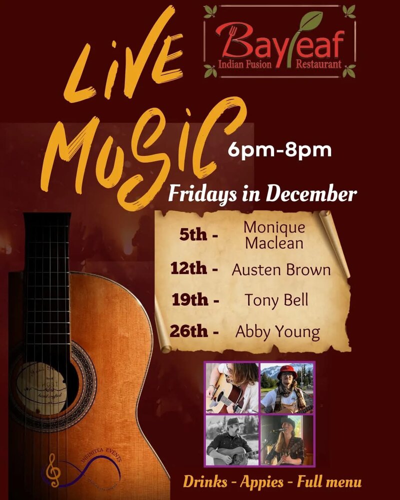 Friday Live music: Abby Young - May 6th @ Bay leaf Indian fusion restaurant