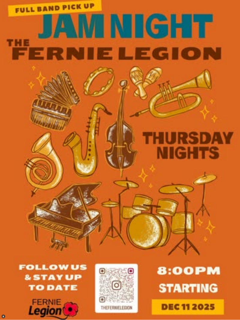 Jam Night at the Fernie Legion! - May 1st @ Fernie Legion