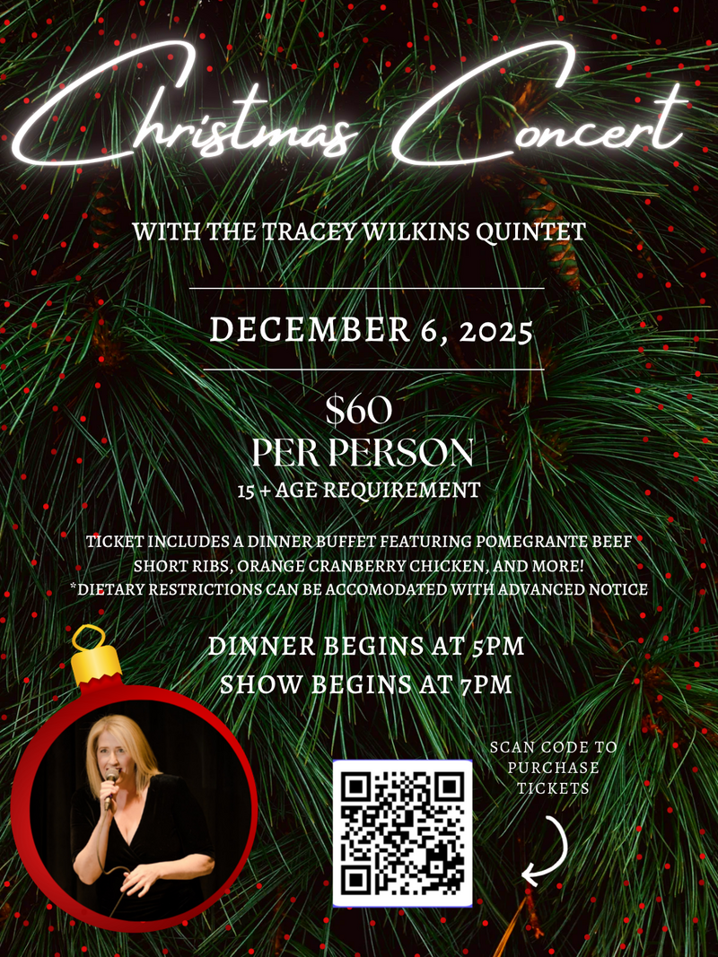 Christmas Concert with Tracey Wilkins Quintet @ Sandtraps Restaurant - Dec 06, 2025