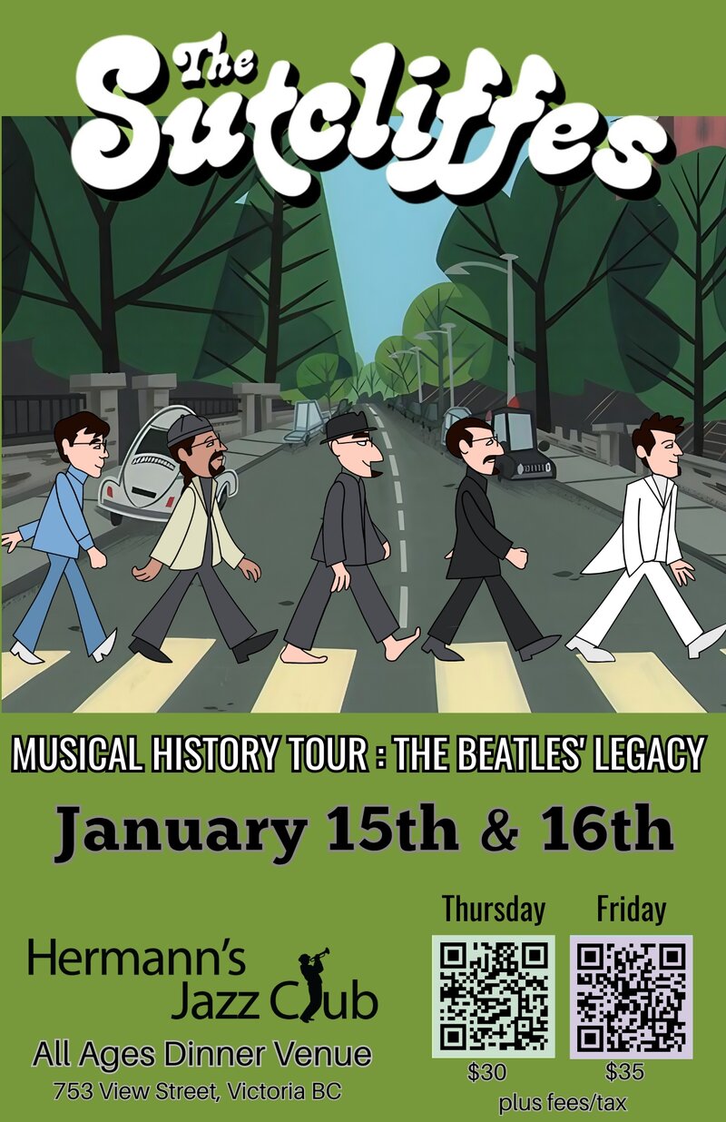 The Sutcliffes | Musical History Tour : The Beatles' Legacy - May 7th @ Hermann's Jazz Club