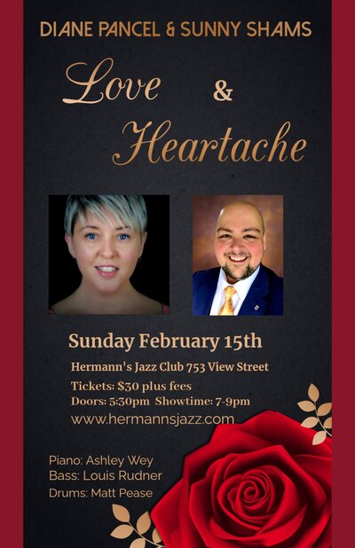 Diane Pancel and Sunny Shams | Love and Heartache - May 7th @ Hermann's Jazz Club