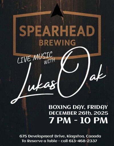 Lukas Oak @ Spearhead Brewery Dec 26 2025 - May 13th @ Spearhead Brewery