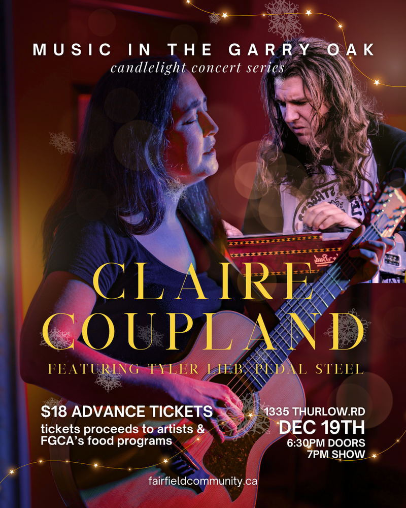 Music in the Garry Oak - Holiday Special w/Claire Coupland & Friends - May 7th @ Garry Oak Room, 1335 Thurlow Rd, Victoria, BC V8S 5K2, CA