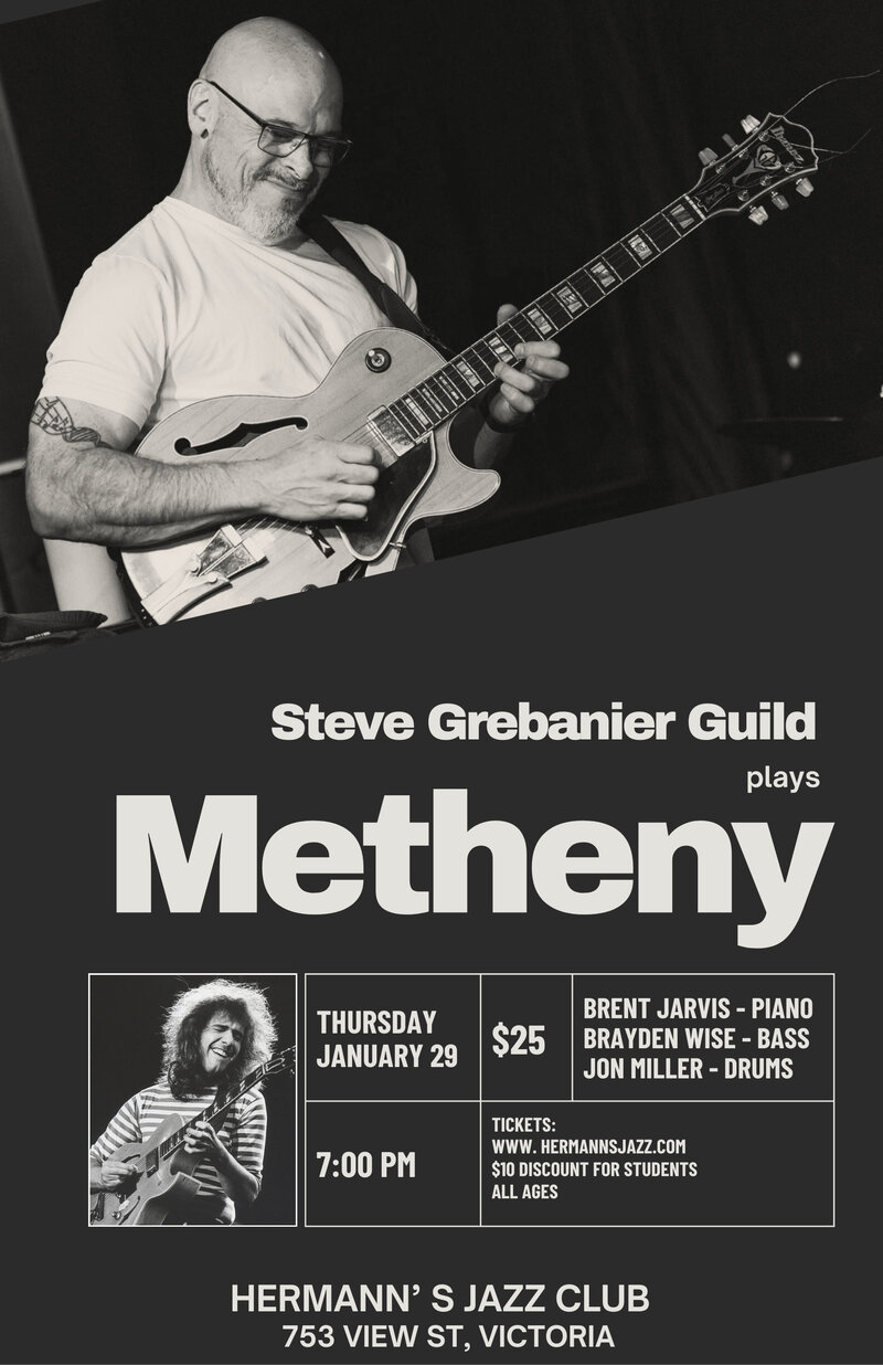 Steve Grebanier Guild plays Metheny - May 7th @ Hermann's Jazz Club