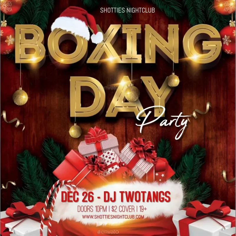 UNBOXED: BOXING DAY PARTY - May 6th @ Shotties Nightclub