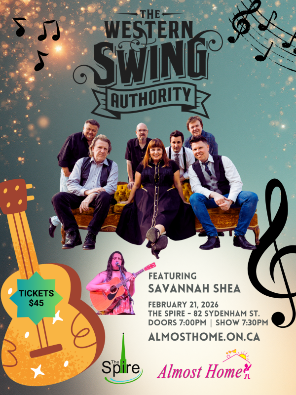 Almost Home Benefit Concert: The Western Swing Authority, Savannah Shea @ The Spire Feb 21 2026 - May 1st @ The Spire