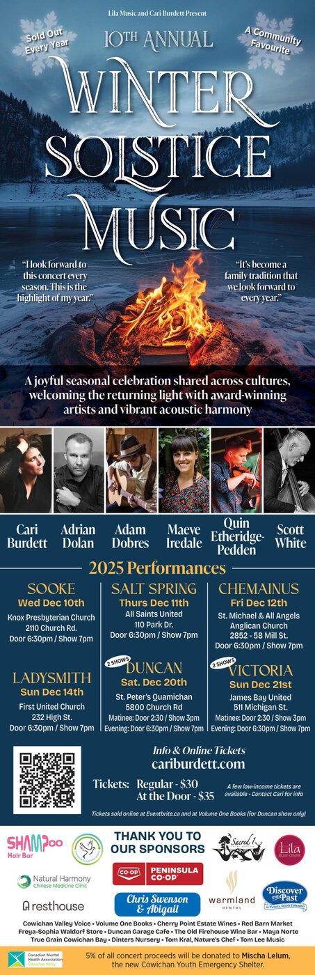 Winter Solstice Concert - May 8th @ James Bay United Church
