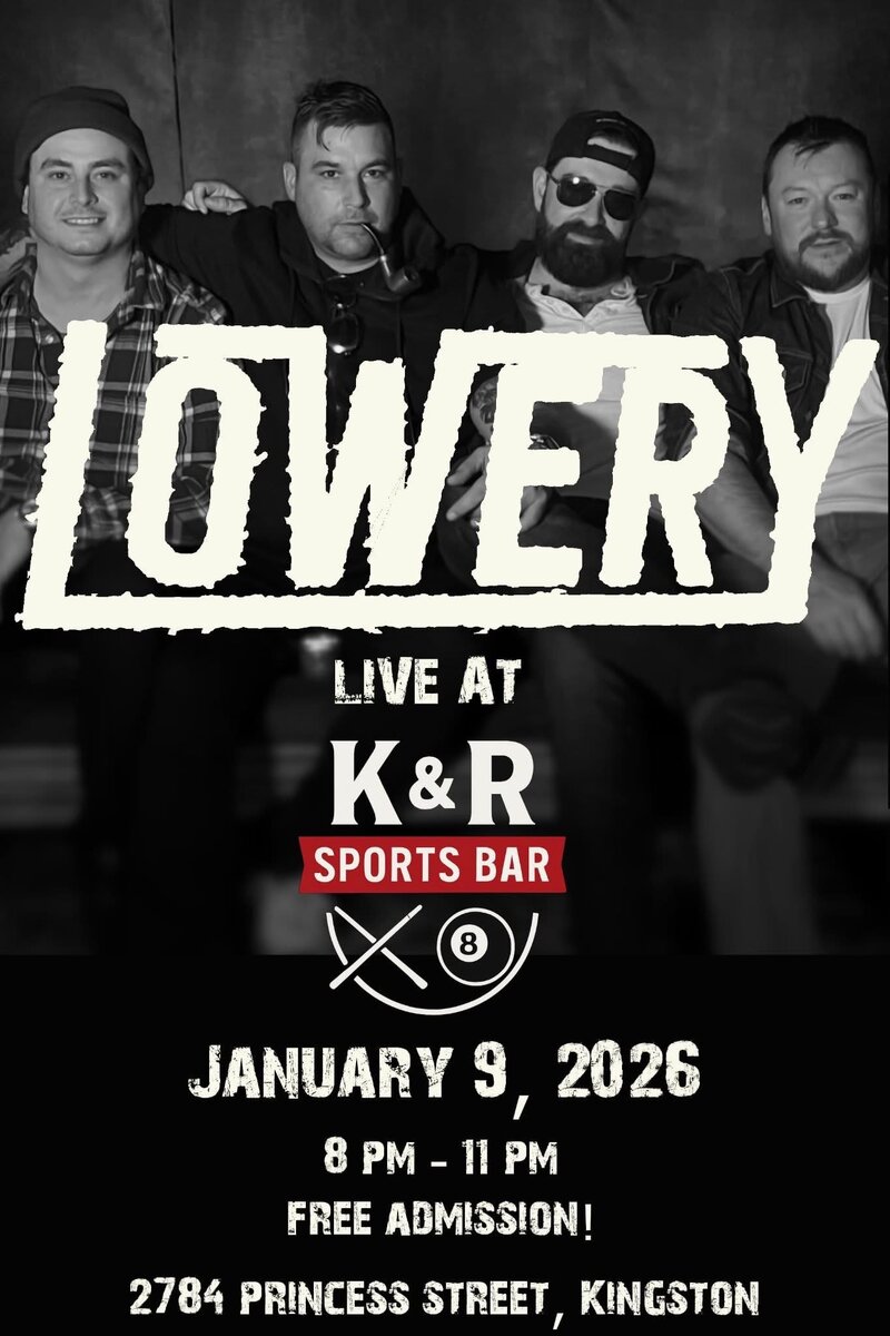 LOWERY @ K&R Sports Bar Jan 9 2026 - Jun 3rd @ K&R Sports Bar