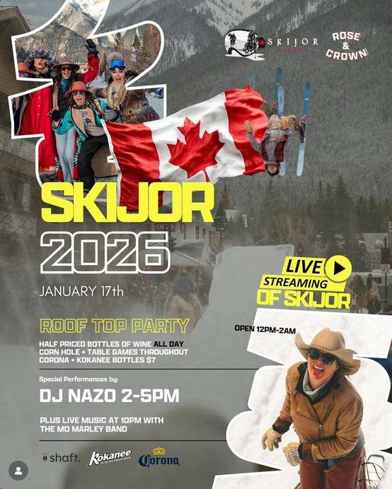 Skijor 2026 Rooftop Party - May 12th @ The Rose and Crown (Banff)