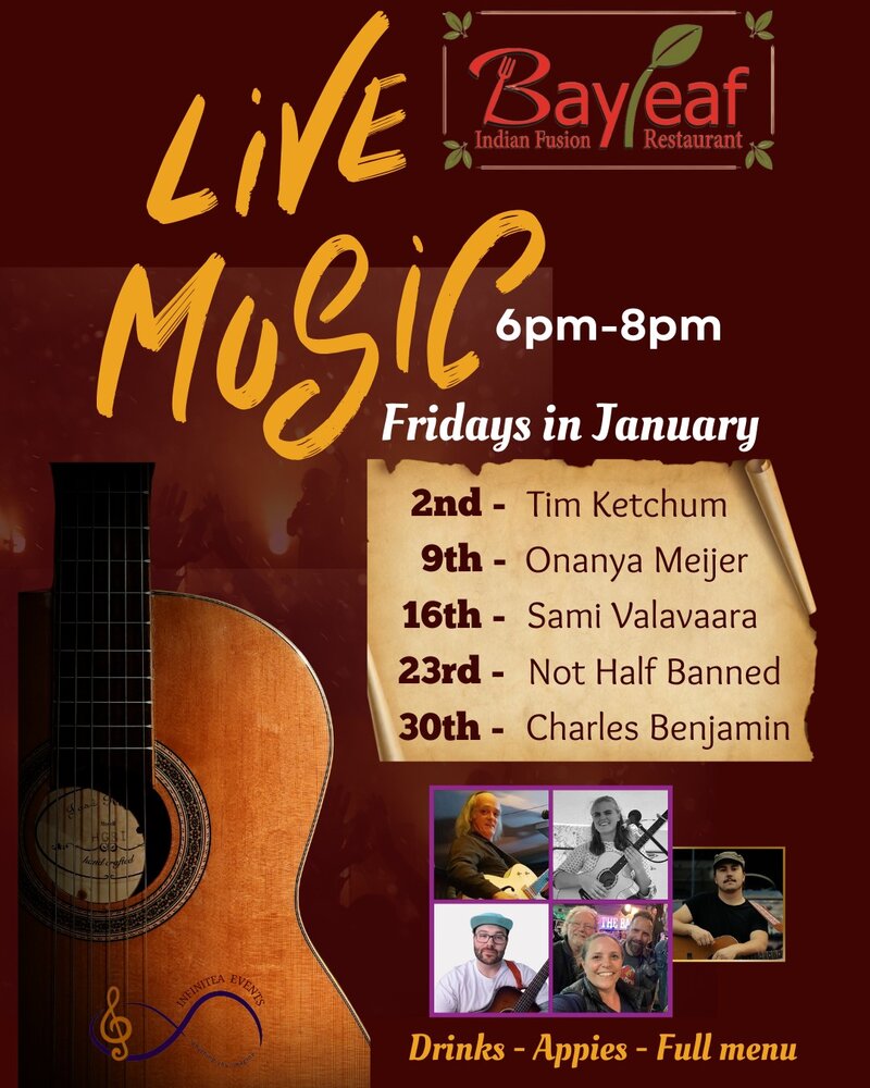 Live Music Fridays with Sami Valavaara - May 6th @ Bay leaf Indian fusion restaurant