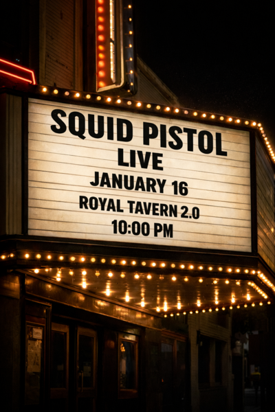 SQUID Pistol Live @ Royal Tavern 2.0 - Jan 16, 2026