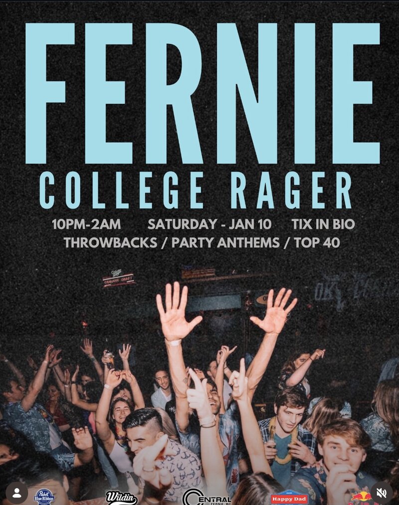 FERNIE: COLLEGE RAGER - May 6th @ The Central - Nightclub & Bar