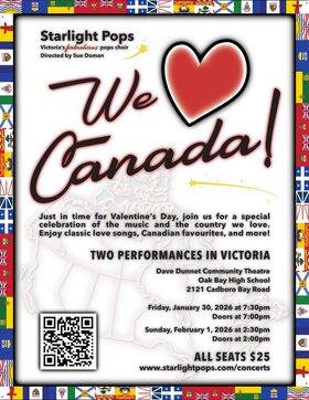 Starlight Pops presents "WE HEART CANADA!" - Jul 15th @ Dave Dunnet Theatre