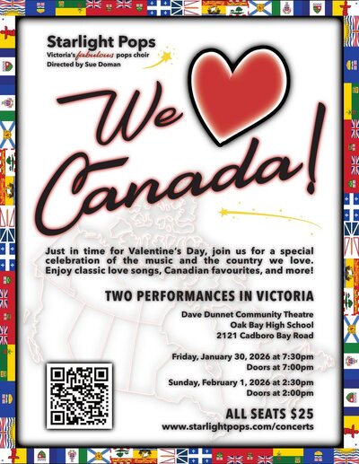 Starlight Pops presents "WE HEART CANADA!" - May 6th @ Dave Dunnet Theatre