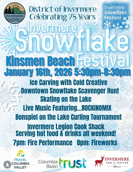 Invermere Snowflake Festival - May 15th @ Kinsmen Beach
