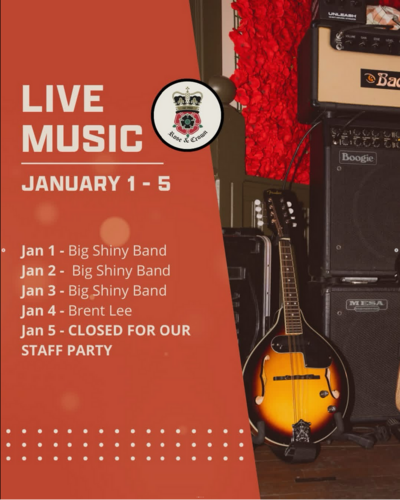 Big Shiny Band LIVE at The Rose! - May 25th @ The Rose and Crown (Banff)
