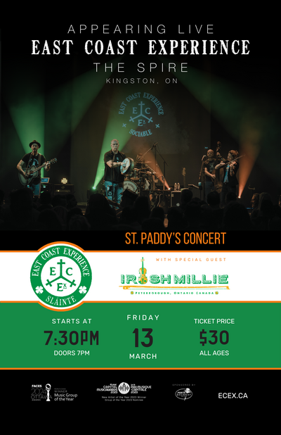 East Coast Experience, Irish Millie @ The Spire Mar 13 2026 - May 7th @ The Spire