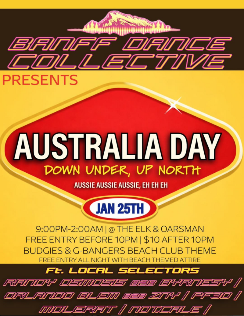 Banff Dance Collective Presents: Australia Day @ Elk & Oarsman - Jan 25, 2026