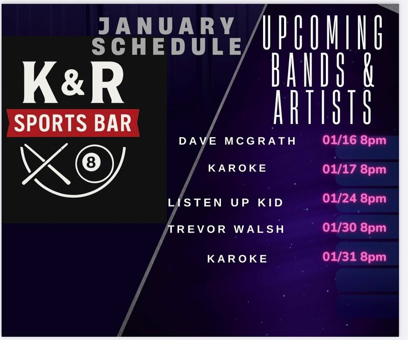 Dave McGrath @ K&R Sports Bar Jan 16 2026 - May 7th @ K&R Sports Bar