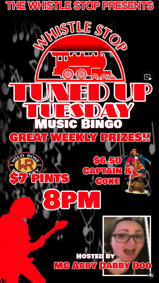 Tuned Up Tuesday: Music Bingo! @ Whistle Stop Pub - Jan 20, 2026
