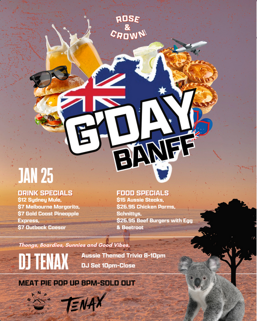 G'Day Banff - May 1st @ The Rose and Crown (Banff)