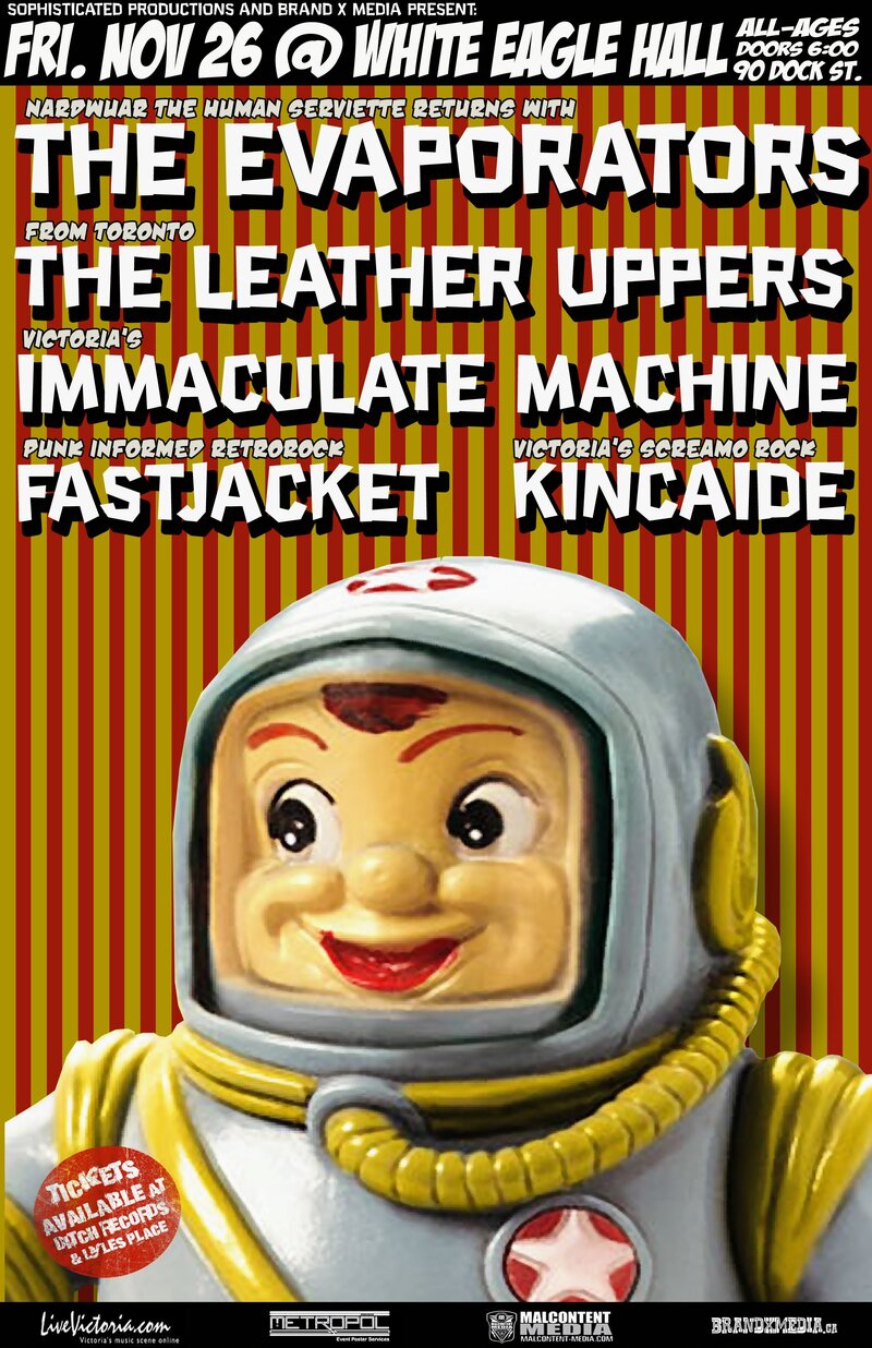 Nardwaur + the Evaporators: The Leather Uppers, The Evaporators, Immaculate Machine, Kincaide, Fast Jacket @ White Eagle Polish Hall Nov 26 2004 - May 5th @ White Eagle Polish Hall
